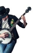 noise-induced hearing loss man playing banjo