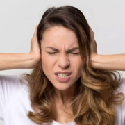 woman with tinnitus