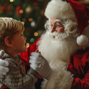 Santa signing for deaf kid