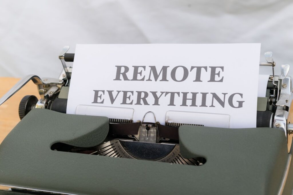 Remote captioning can be done on almost any device, although not quite on a typewriter!