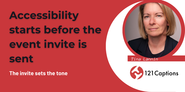 Accessibility starts before the invite is sent