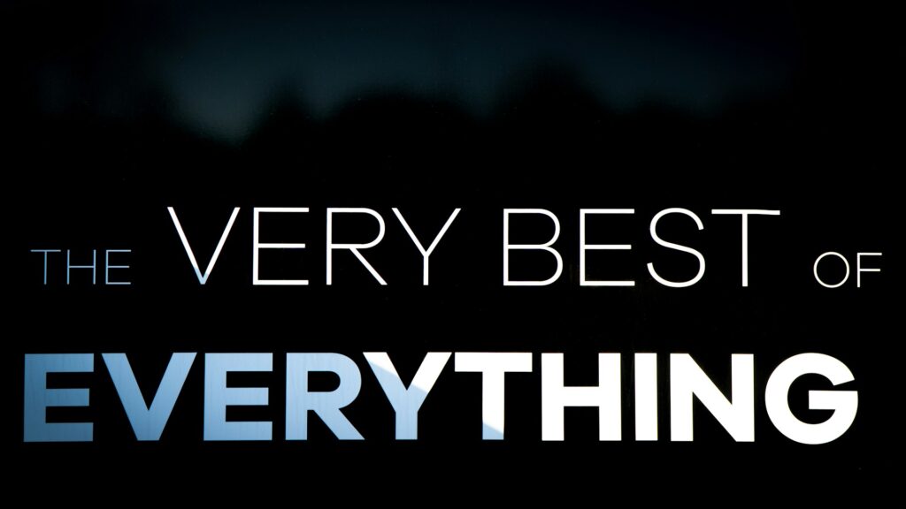 white blue text on dark background